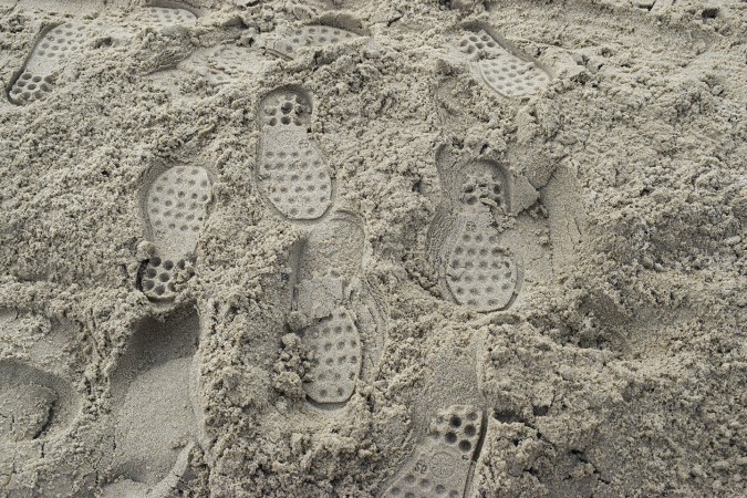 les emprumtes dans le sable du touquet